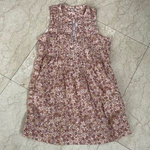 Faherty Drews. Pink/massive gold/tan flowers. Size Medium